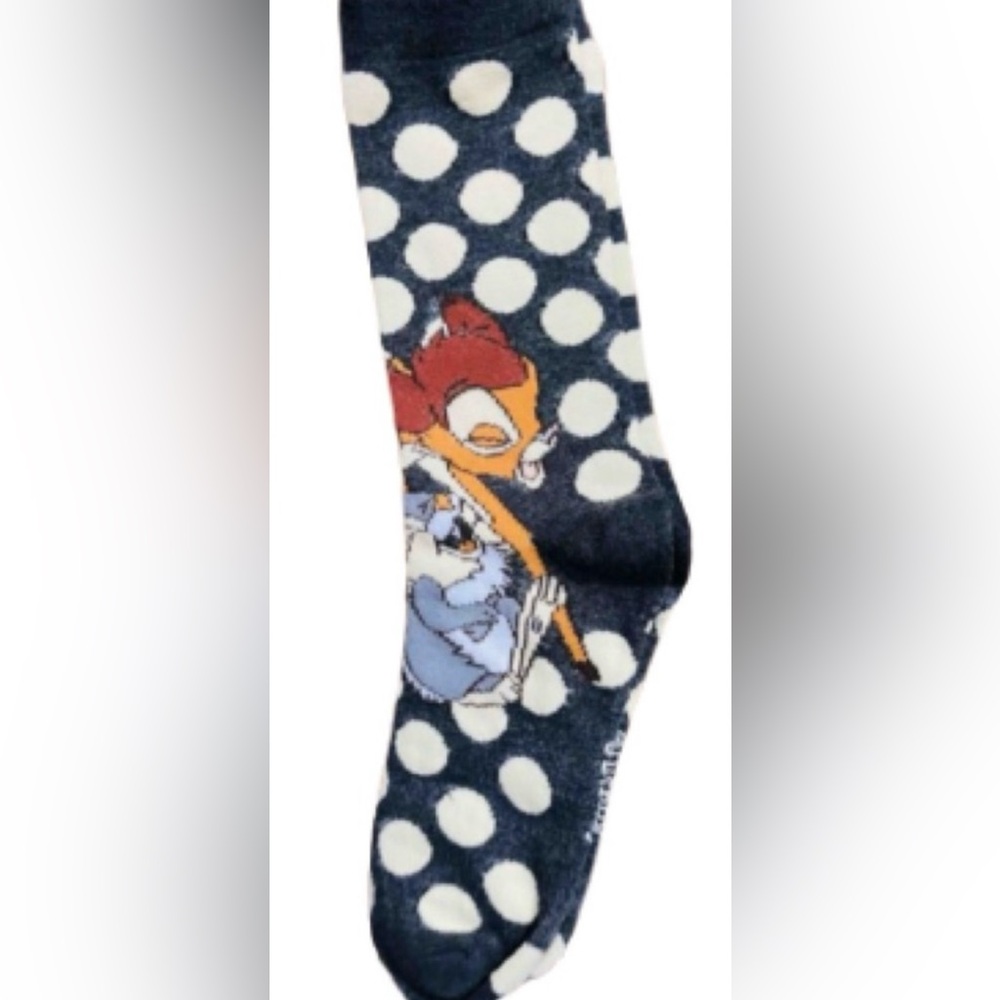 Disney Bambi Polka Dot Character Socks - Black and White - Picture 2 of 7